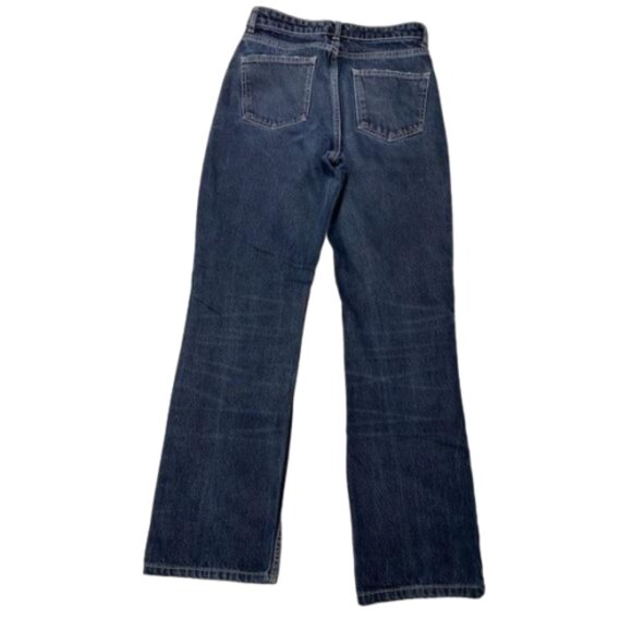 Zara Dark Wash Straight Leg Heavyweight Denim Jeans Size 6 #1240 - Picture 3 of 9
